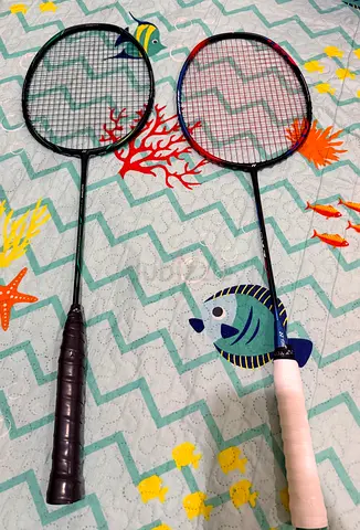 Two lightweight badminton rackets - used, brand new condition