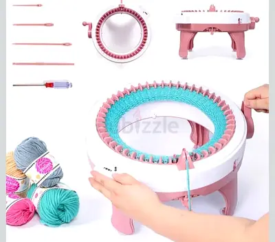Knitting Machine 48 Needles, Rotating Double Knit Round Loom Kit | DIY Weaving Tool for Scarf Hat So