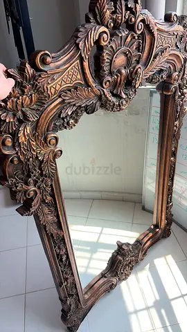 Large Ornate Carved Wooden Wall Mirror Frame