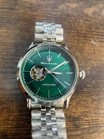 Maserati Automatic Open Heart Watch Green Dial For Sale