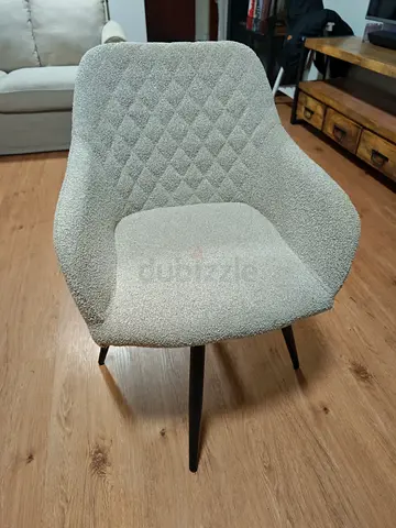 Boucle Swivel Dining Chairs (Set of 4)