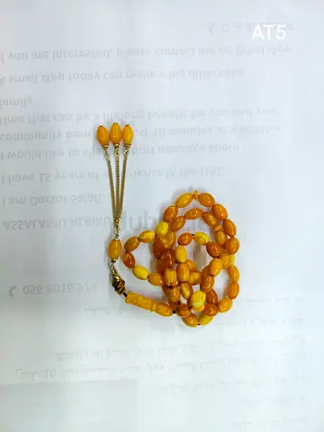 Old Poland Amber Prayer Beads Misbaha - 51 beads - 20y old - 15g