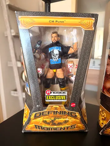 WWE Defining Moments CM Punk Figure — Ringside Exclusive Boxed