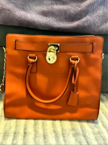 Michael Kors Adele Orange Leather Tote