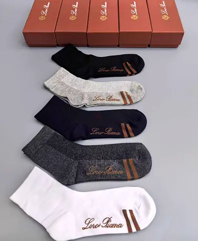 Pack of 6 Loro Piana branded mens socks - new in boxes