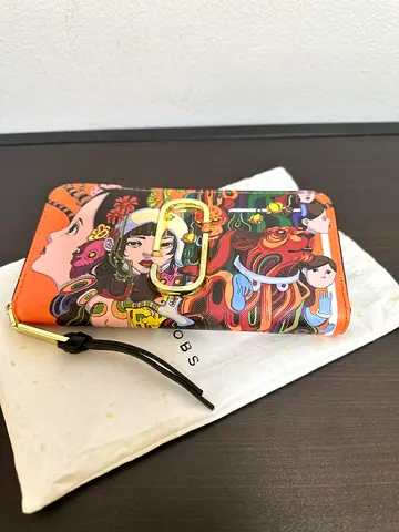 Colorful Printed Marc Jacobs Wristlet Wallet - Good Condition