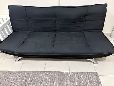 Dark grey 3-seater Futon Sofa Bed in Good Condition