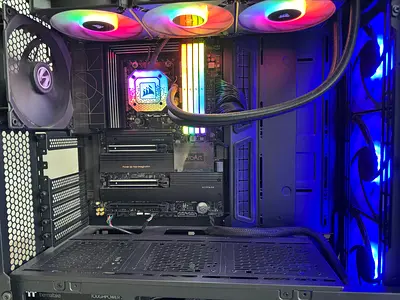 High-End Ryzen 9 7900X3D PC with DDR5 128GB RAM, 5TB SSD, MSI Monitor