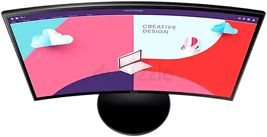 Samsung Essential S3 Curved Monitor 24″ Curved, FHD, VA Panel, 1800R, FreeSync, Eye Saver