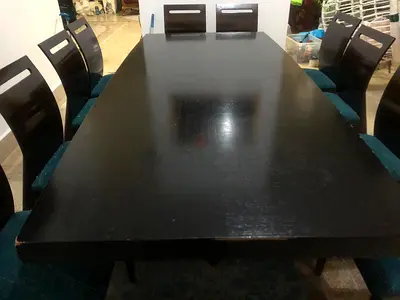EMERGENCY MOVING SALE: Huge 10-Seater Wooden Dining Table Set – Must Go!