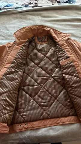 Mens Brown Quilted Lined Jacket - Size M, Good Condition