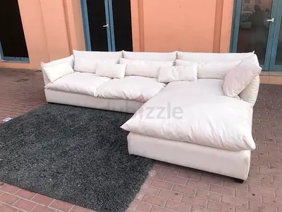 Amazing Comfort Marina Home L Shape Sofa Beige