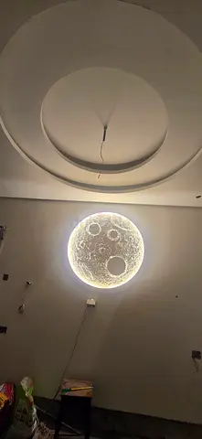 Moon-themed LED Wall Light (Decorative, Circular)