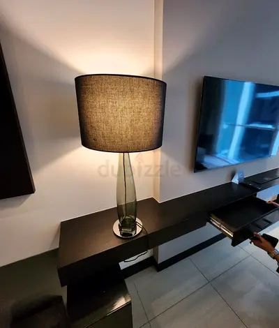 Tall Glass Table Lamp ( made in Italy)