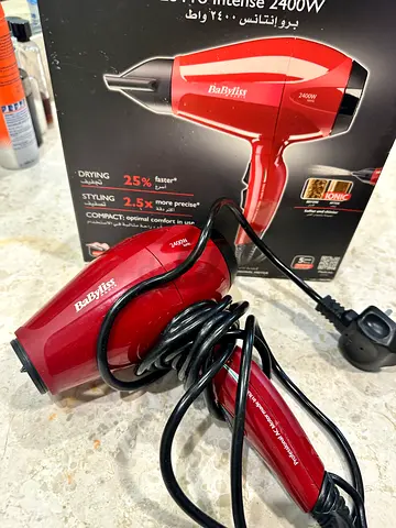 Red BaByliss Hair Dryer 2400W - Good Working Condition