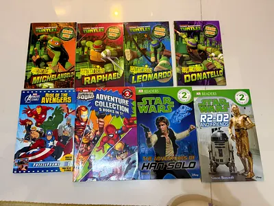 Kids Chapter Books Bundle — Teenage Mutant Ninja Turtles, Marvel Star Wars (8 books)