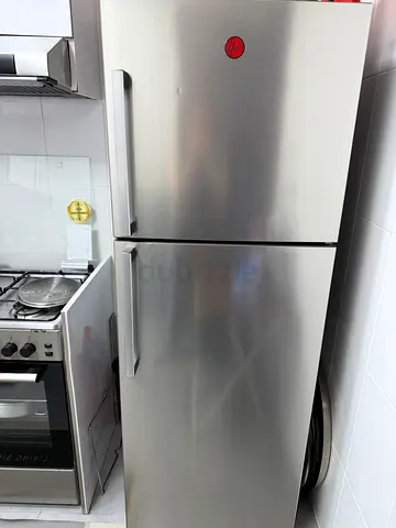 Stainless Steel Double-Door Refrigerator Freezer (Used) - Good Condition