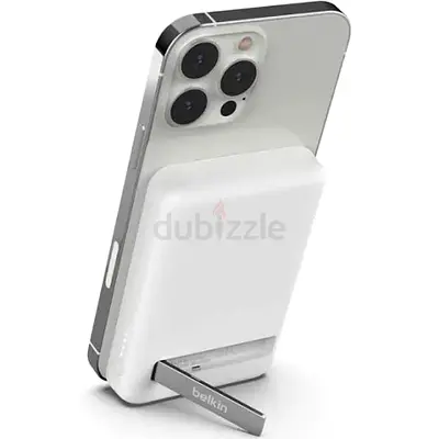 Belkin Magnetic Wireless Power Bank 5K with Kickstand - White