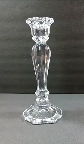 Vintage 1990s Oscar De La Renta 8.5” Chippendale Crystal Single Candle Holder