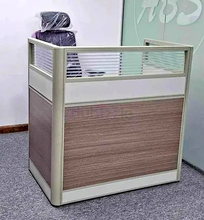 Single office reception desk / counter with chair - Brand New