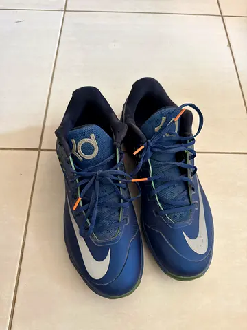 Nike KD basketball shoes - size 46, used, navy blue