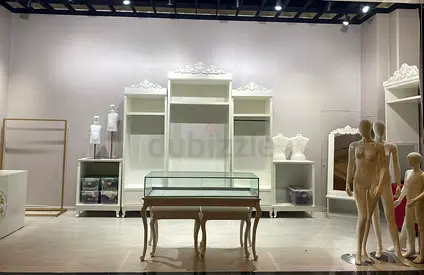 White Interior Furniture for Clothes and Access Retails - Good Condition