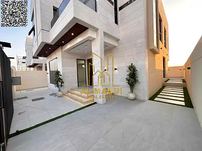 Own your dream villa Modern design with swimming pool , registration fees included . Close to the mosque and negotiable price