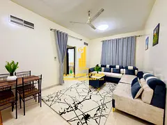 Luxury one-bedroom apartment with a balcony and open views. Ajman, Al Rawda 2. Fully furnished, avai