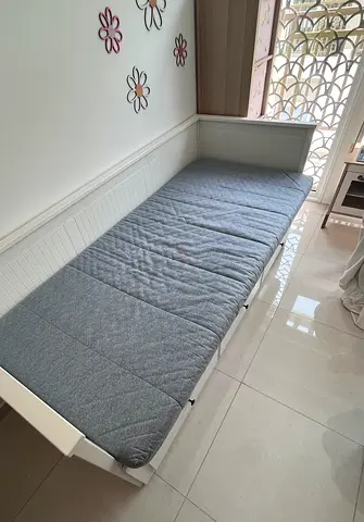 Single Foam Mattress 90x200 cm - Firm, Light Blue