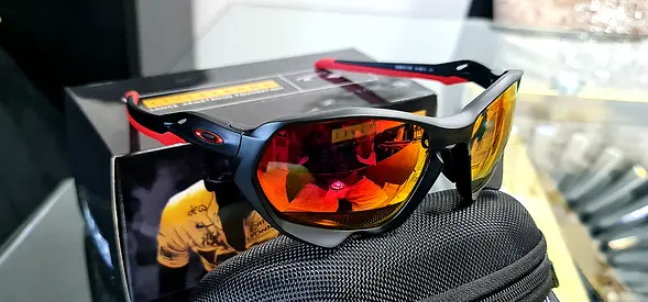 New Oakley Plazma Matte Black Ink w/ Prizm Ruby Iridium Lens