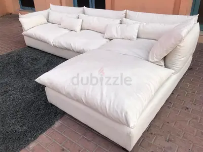 Marina home feather 🪶 filled Sofa Beige Perfect Condition