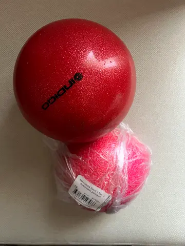 gymnastics/therapy balls (pink color with glitter) new and gently used