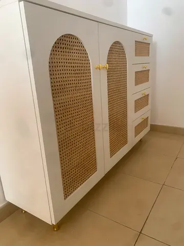 Rattan shoes cabinet