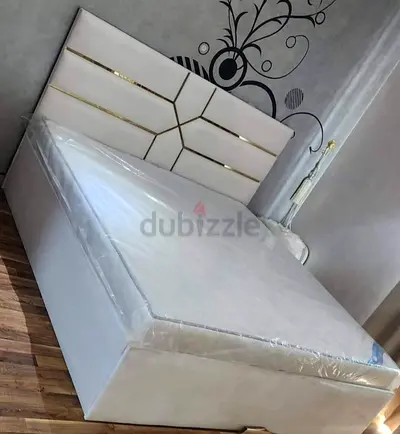 New fabric wooden King size 180x200 Bed with Madical Matress Available