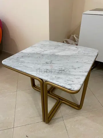 Riva Natural Marble Side Table