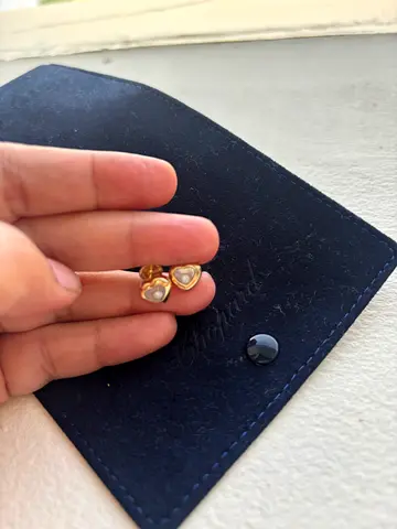 Chopard HAPPY HEART ICON GOLD DIAMOND EARRING ORIGINAL