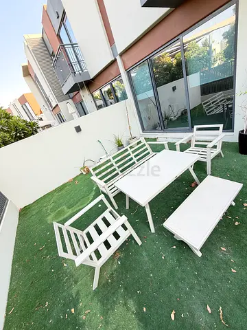 White Outdoor Garden Furniture Set