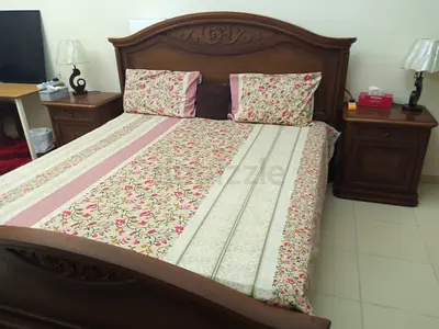 Bed with mattress