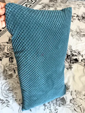 Textured Blue Decorative Cushion / Throw Pillow - Good Condition