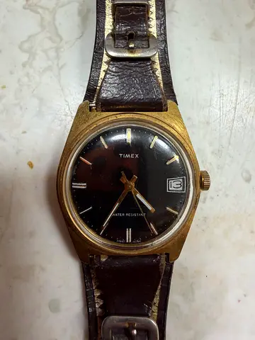 1980 Timex Dial England 27840-10580 Mechanical Watch Wind Up Vintage Marlin RUNS