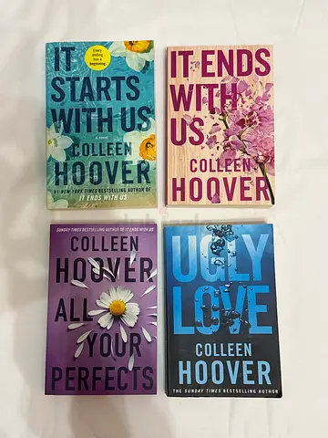Set of 4 Colleen Hoover novels — It Ends With Us + It Starts With Us + Ugly Love + All Your Perfects