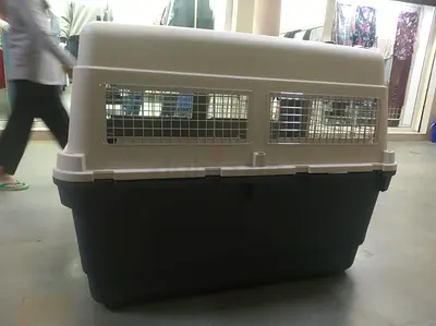 Large/Extra Large Plastic Air Travel Pet Carrier / Travel Crate with Metal Vent Panels IATA Approved
