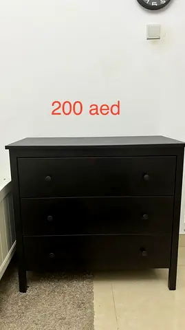 IKEA KOPPANG 3-drawer Chest - Black-Brown, 90x46x83 cm
