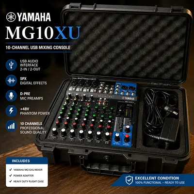 Yamaha MG10X Professional 10-Channel USB Mixing Console in excellent condition.
