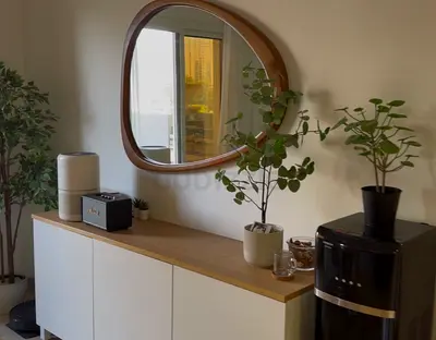 West Elm mirror with Real wooden frame