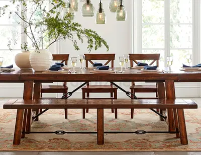 Luxury Pottery Barn 8-Piece Home Furniture Dining Set In Perfect Condition