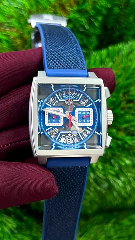 TAG HEUER MONACO CHRONOGRAPH MASTER QUALITY WATCH Blue Rubber
