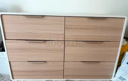 Chest of drawers and 2 night stands bought from home center. Full details in photos