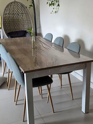 Dining table and chair set for sale.