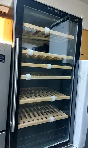 Large Freestanding Wine Cooler with Wooden Shelves - Good Condition
